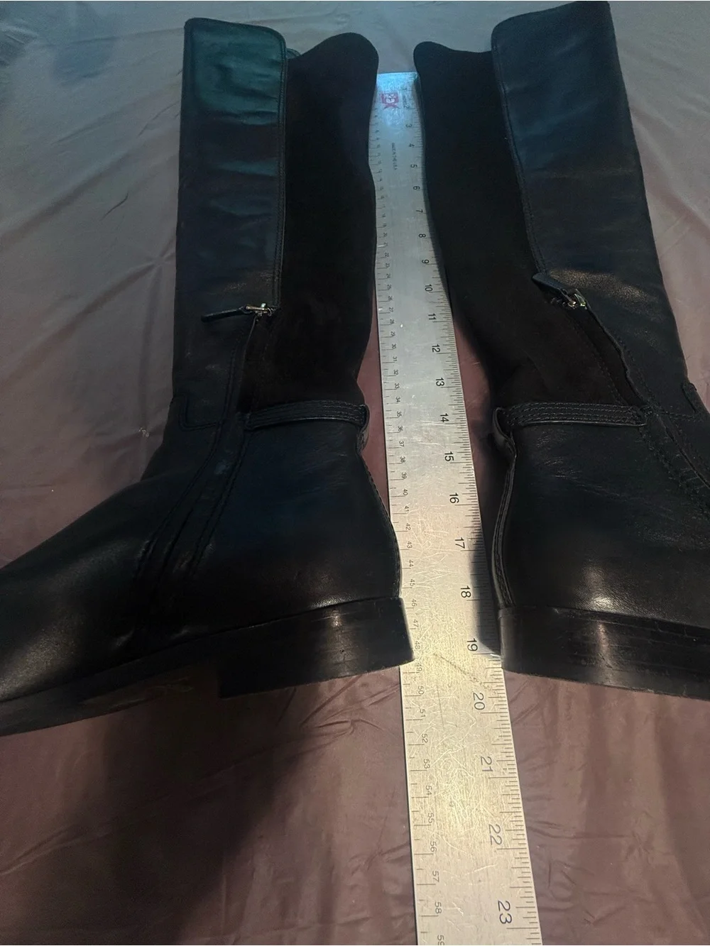 Tory Burch Wyatt Black Leather Over-the-Knee Riding Boots Size 7 MSRP $595